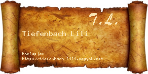 Tiefenbach Lili névjegykártya